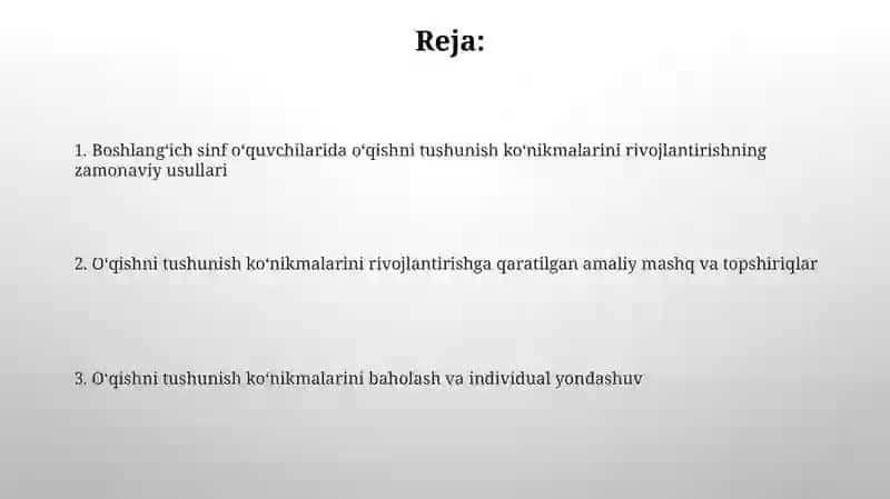 Matnni tushunish koʻnikmalarini rivojlantirish 2