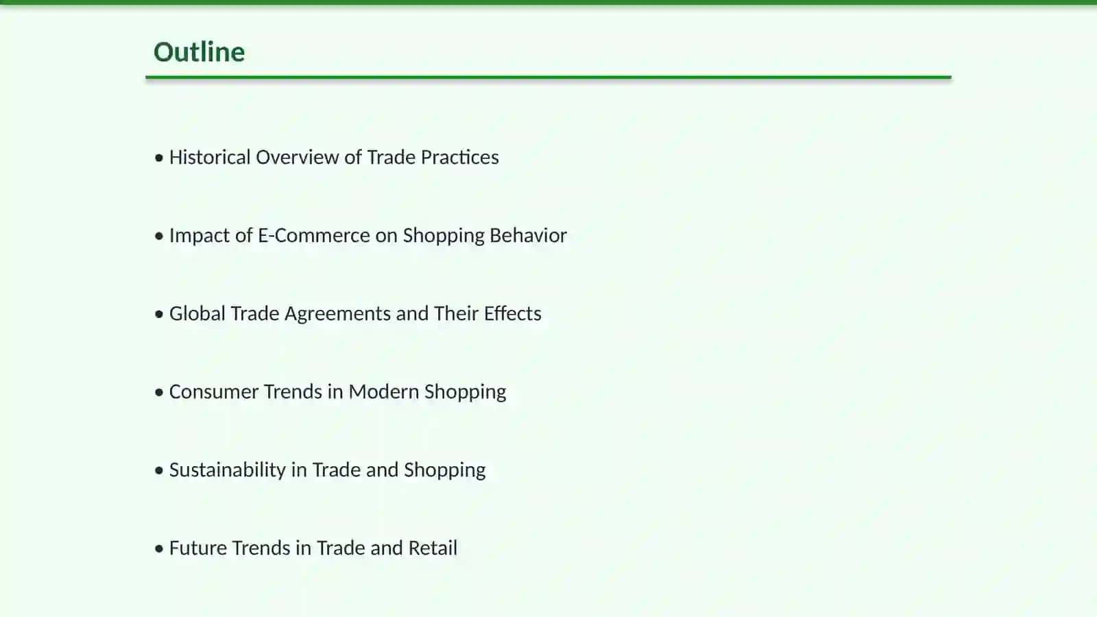 Trade and shopping 2