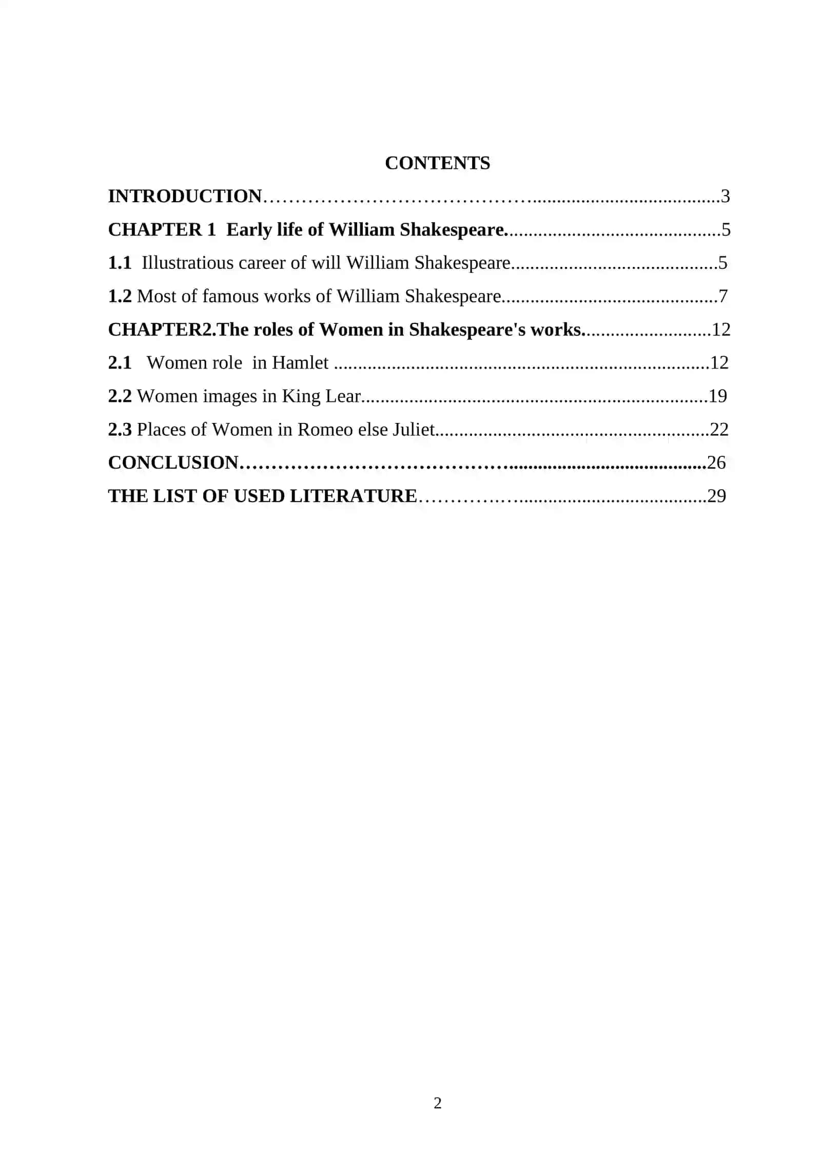 Woman images in W.Shakespeare's tragedies 2