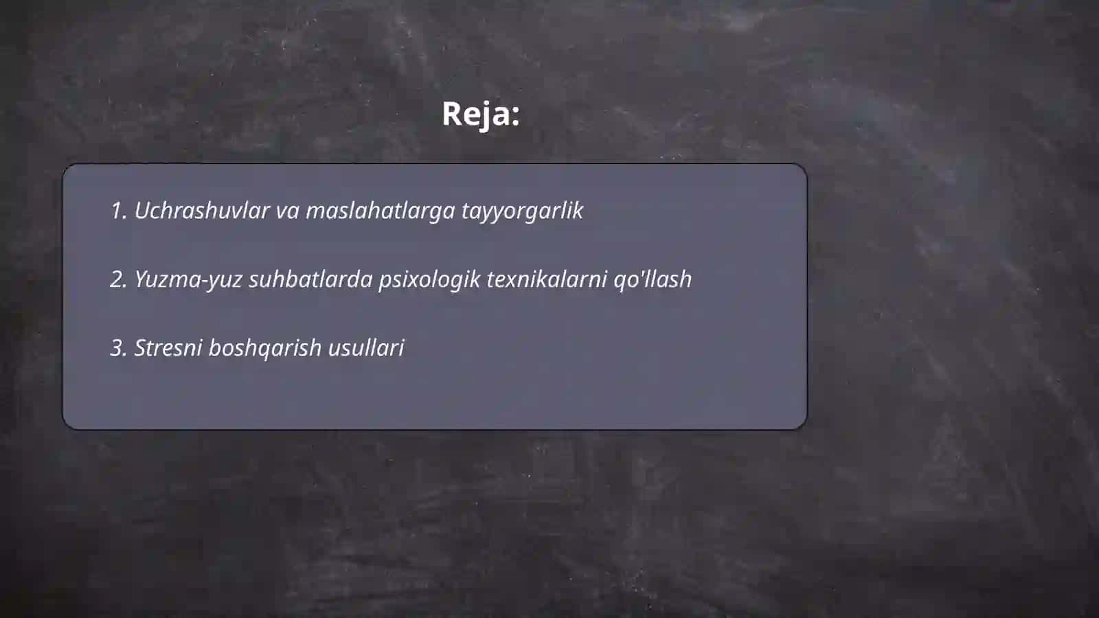 Psixologiya bo'yicha amaliyot hisoboti 2