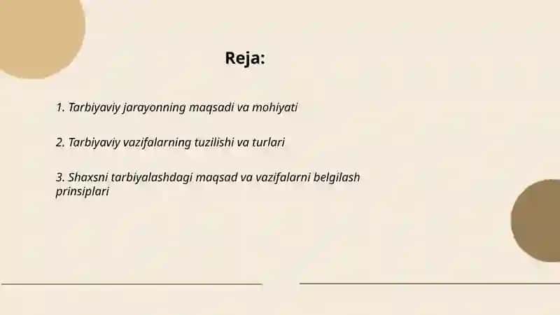 Tarbiyaviy jarayonlarning maqsad va vazifalari 2