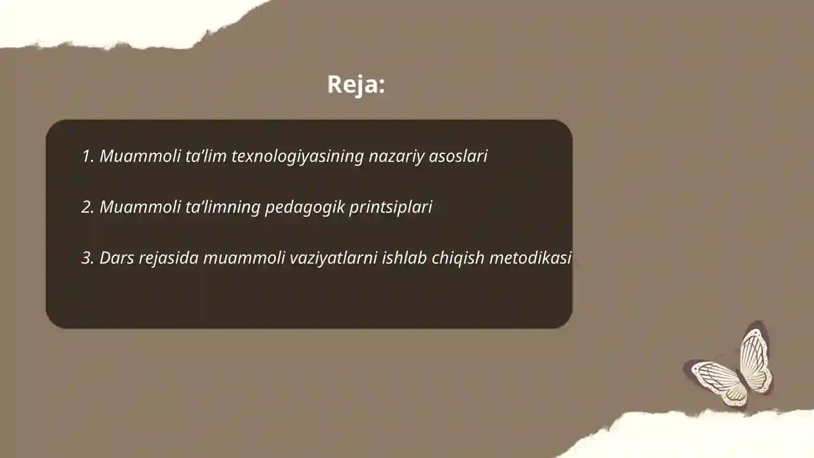 Muammoli ta’lim texnologiyasi 2