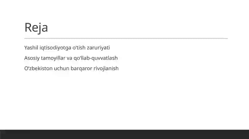 Yashil iqtisodiyotga oʻtish zaruriyati 2