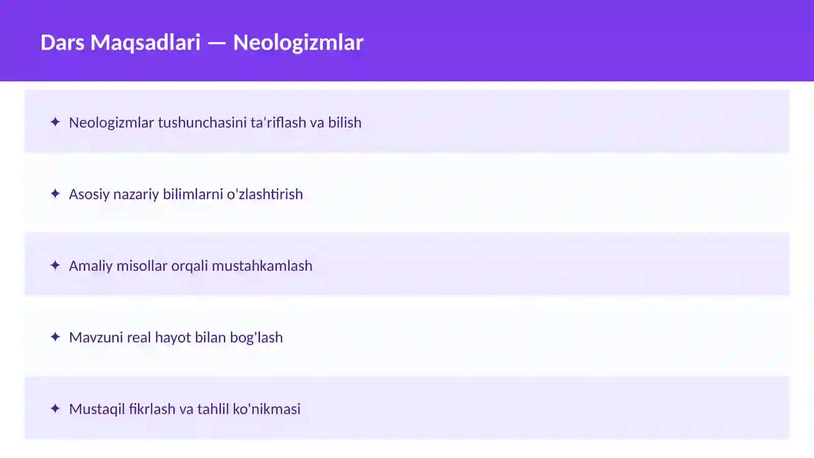 O'zbek Tili Arxaizmlar Dars ishlanma 2