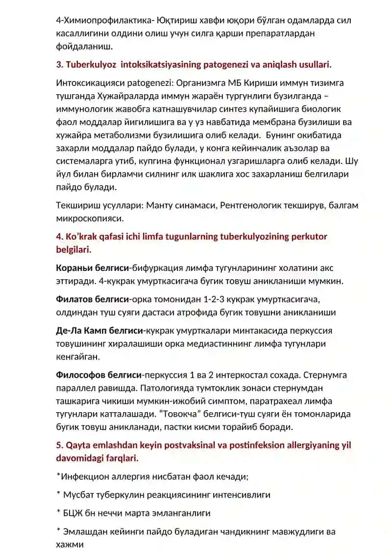 Tuberkulyoz kasalligining profilaktika usullari va ularning ahamiyati 2