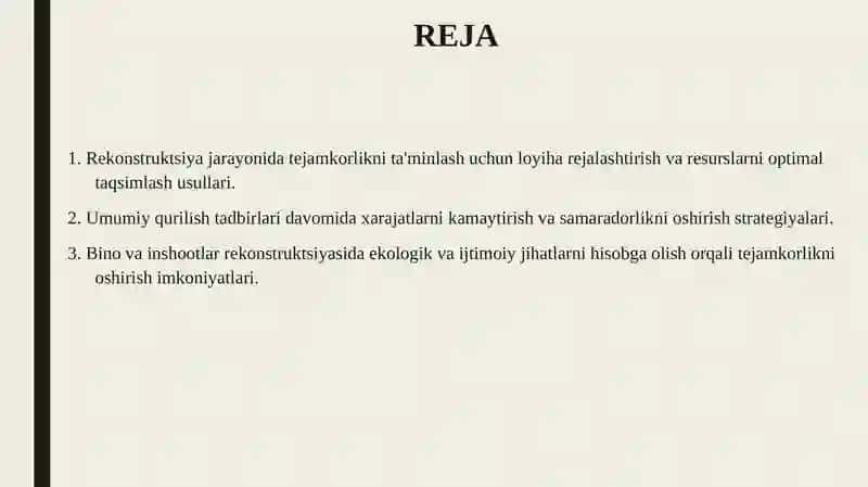 Binovainshootlar rekonstruktsiyasi loyihasi 2