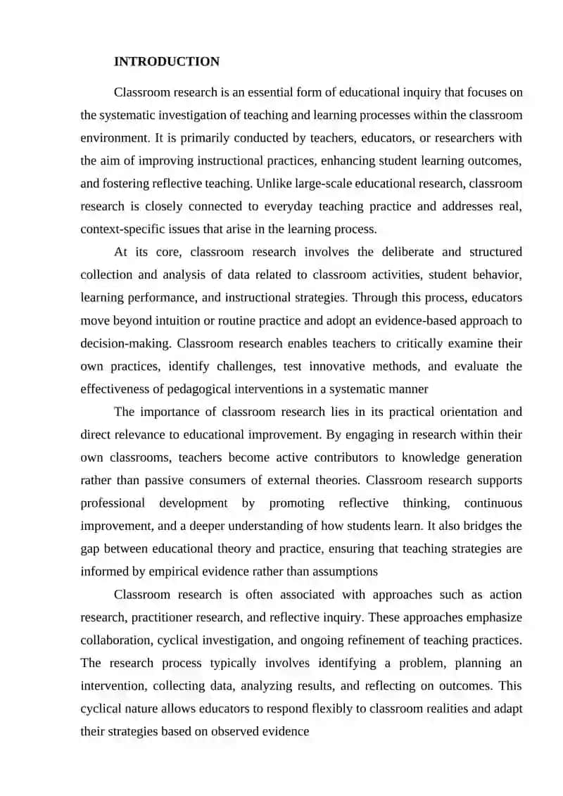 Classroom Research 2