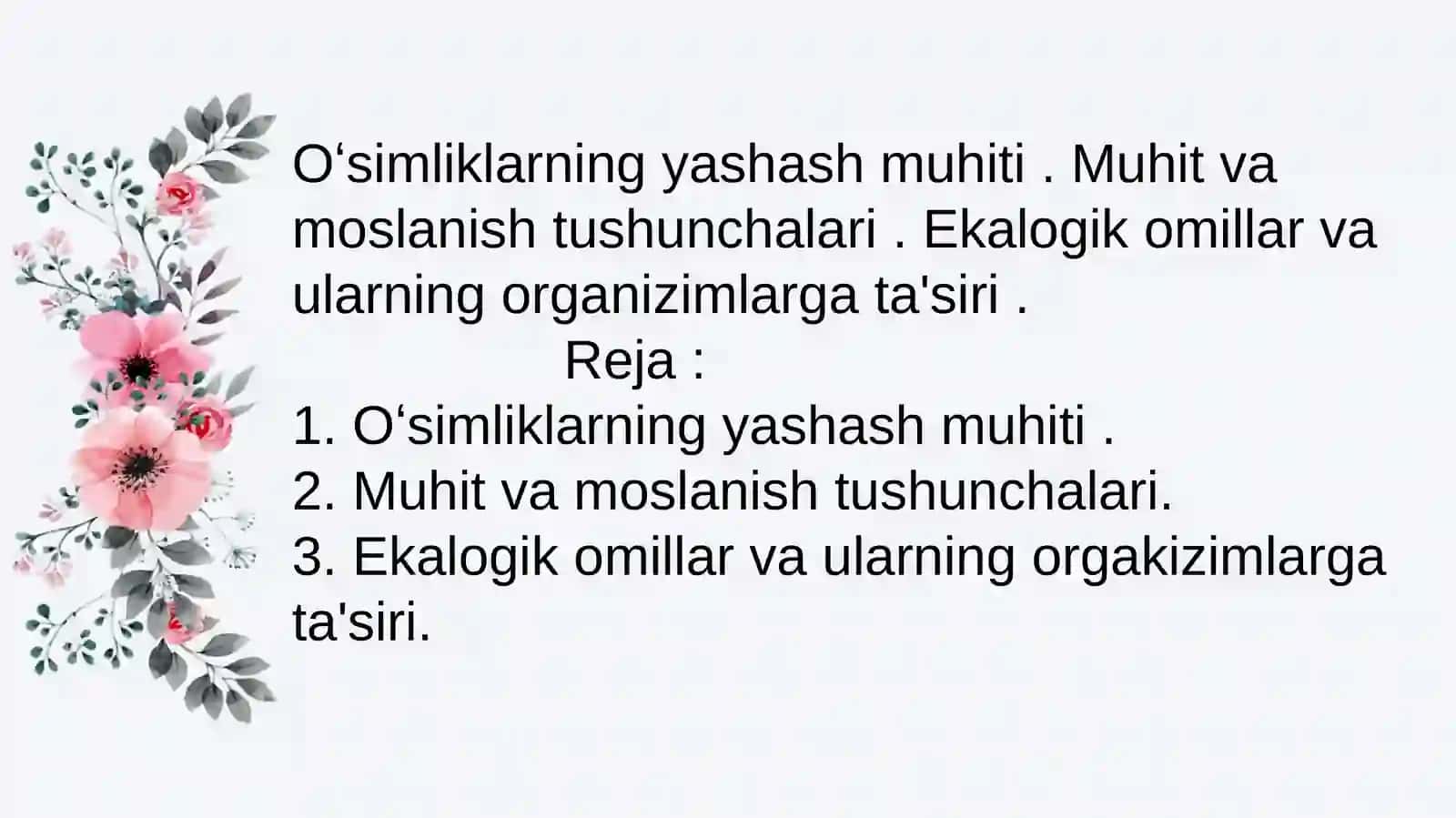 Oʻsimliklarningyashashmuhiti 2