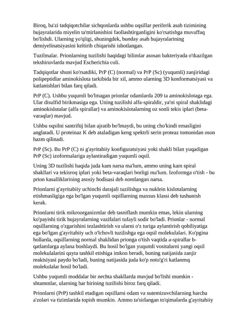 PRIONLAR VA ULARNING AHMIYATI 2