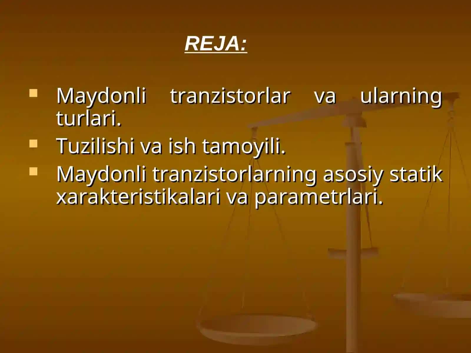 Maydonli tranzistorlar 2