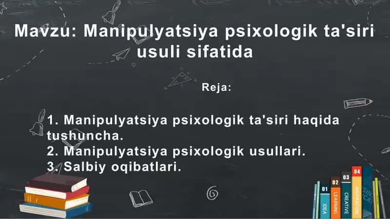 Manipulyatsiya psixologik ta'siri usuli 2