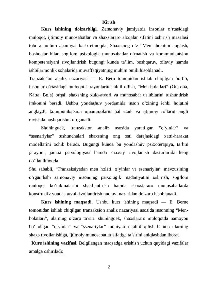 Tranzaksiyadan men holati o’yinlar va ssenariylar 2
