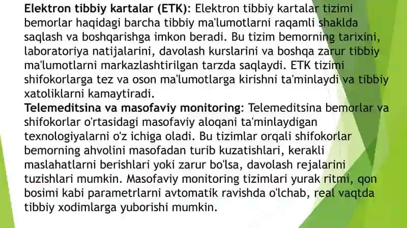 Elektron tibbiy kartalar (ETK) 2