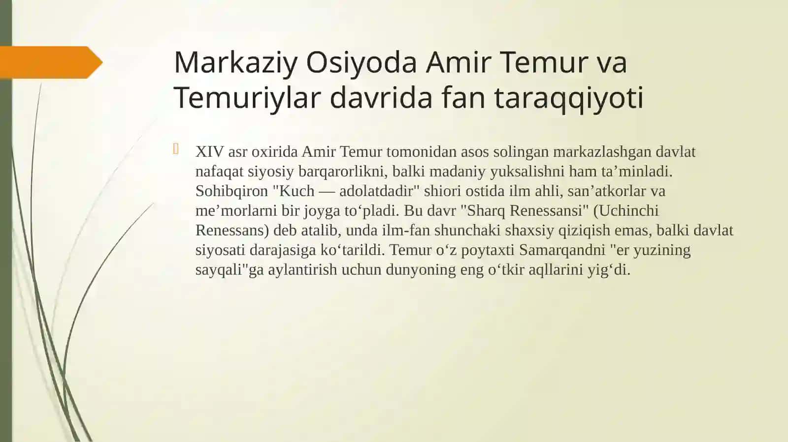 Markaziy Osiyoda Amir Temur va Temuriylar davrida fan taraqqiyoti 2