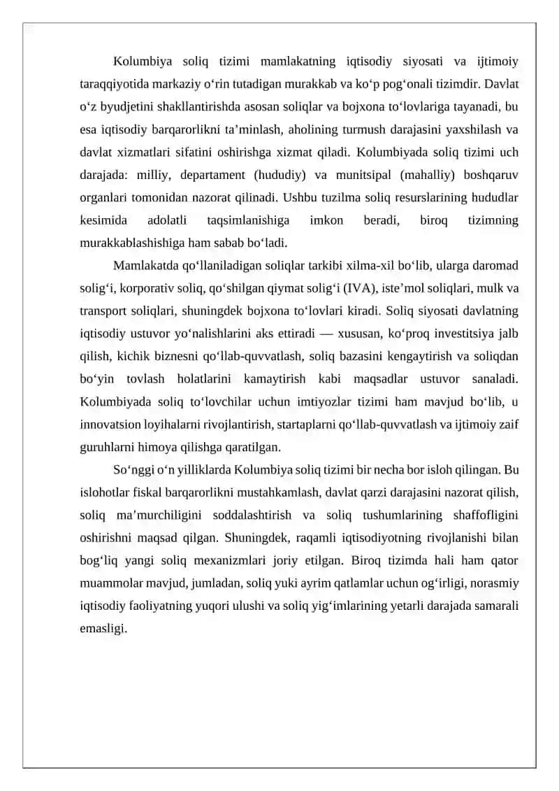 Kolumbiya soliq tizimi 2