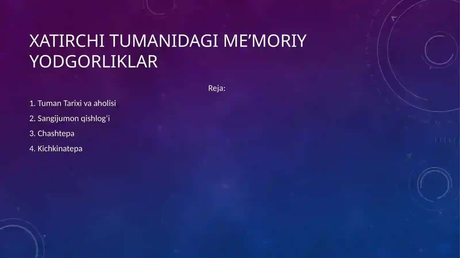 Xatirchi tumanidagi me’moriy yodgorliklar 2