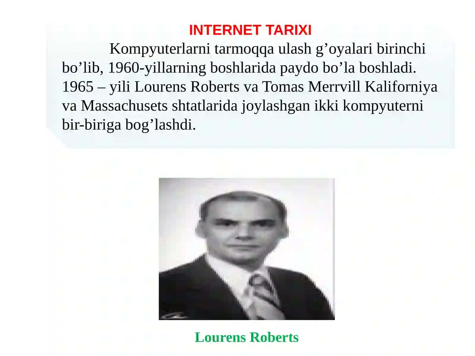 Internettexnologiyalari va xizmatlari 2
