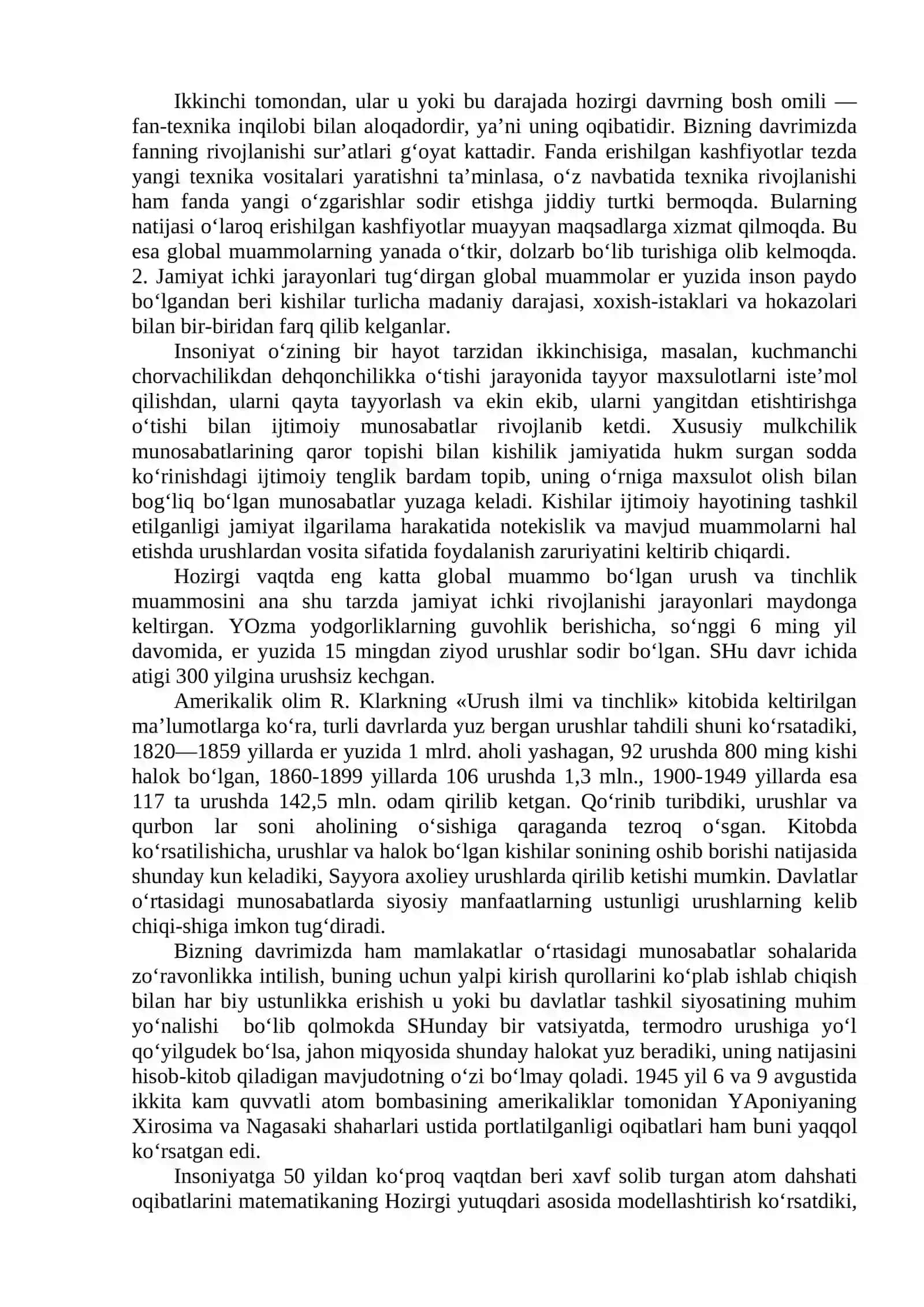 Globallashuv va barqaror taraqqiyot 2