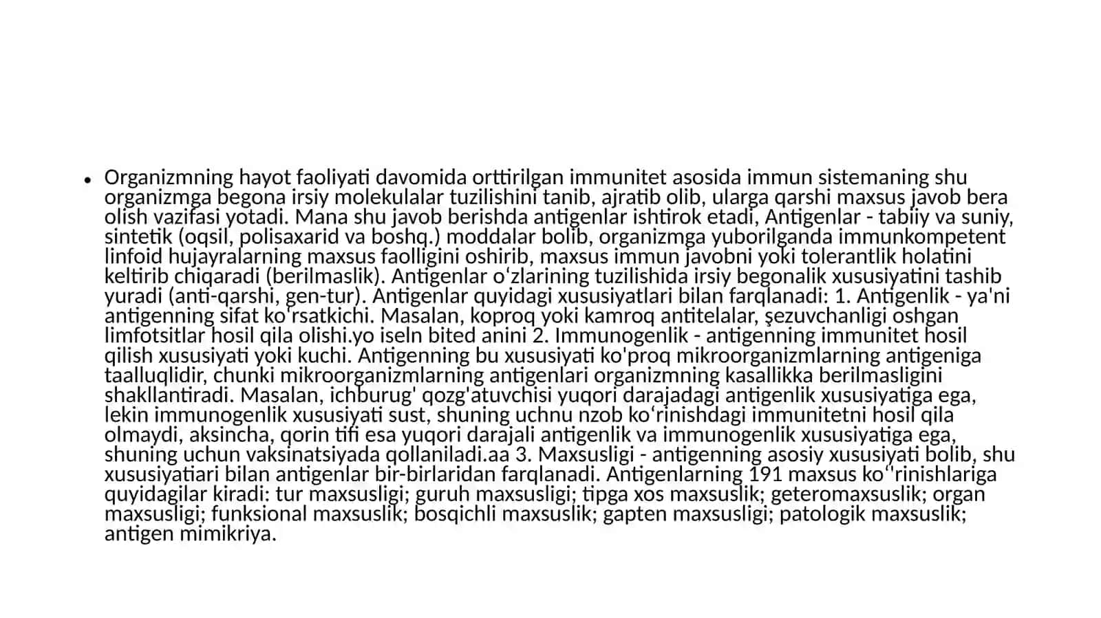Antigenlar haqida ma’lumot 2