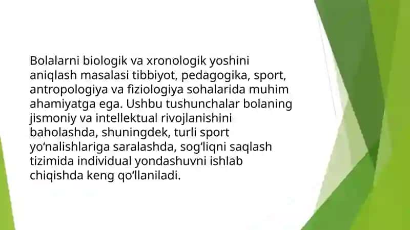 Bolalarni biologik va xronologik yoshini aniqlash 2