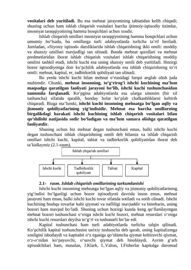Ishlab chiqarish omillari va infratuzilmasi 2