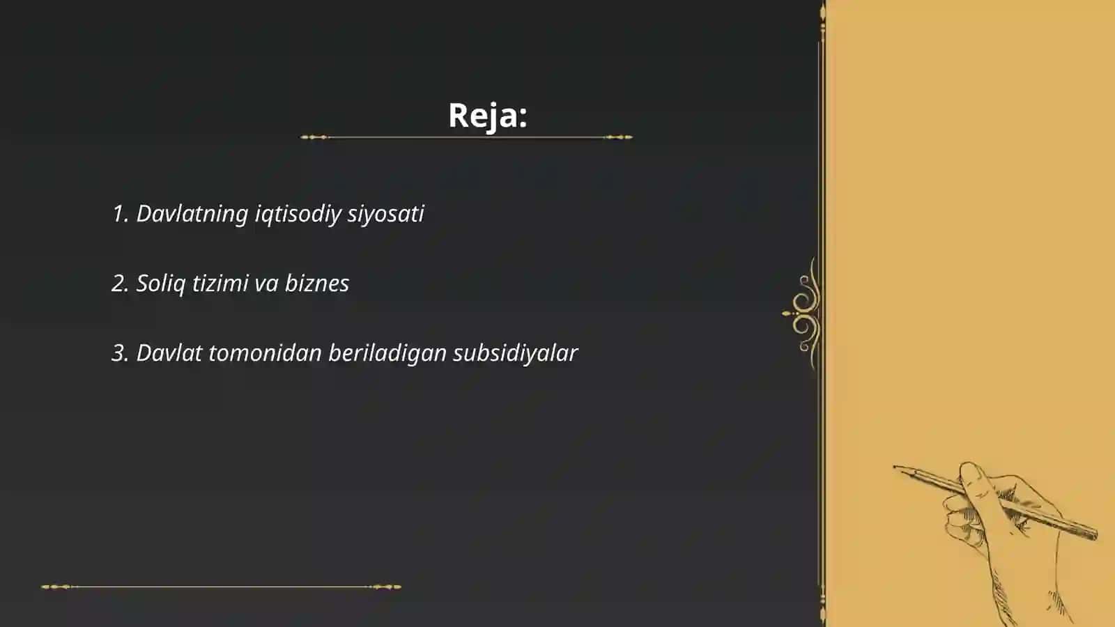 Davlatning iqtisodiy siyosati 2