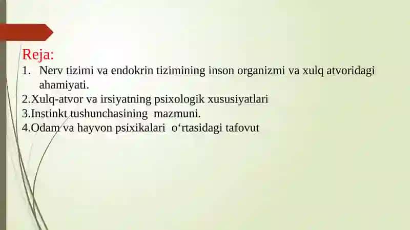 Xulq-atvorning psixofoziologik asosi 2