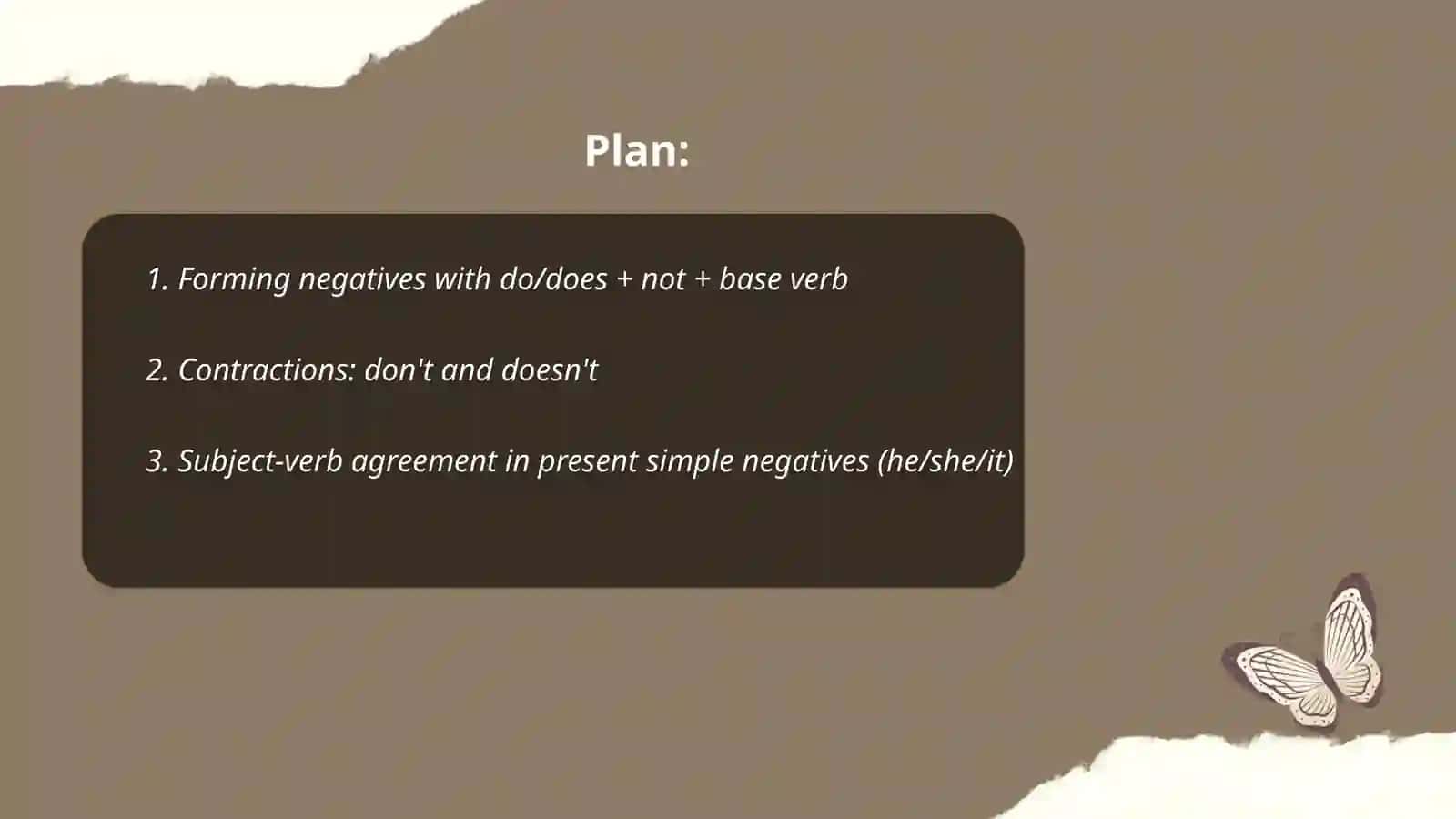 Present simple negative 2