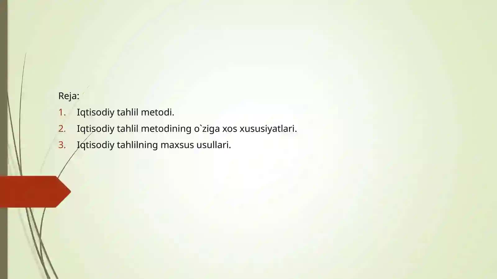 IQTISODIY TAHLIL VA AUDIT FANIDAN 2
