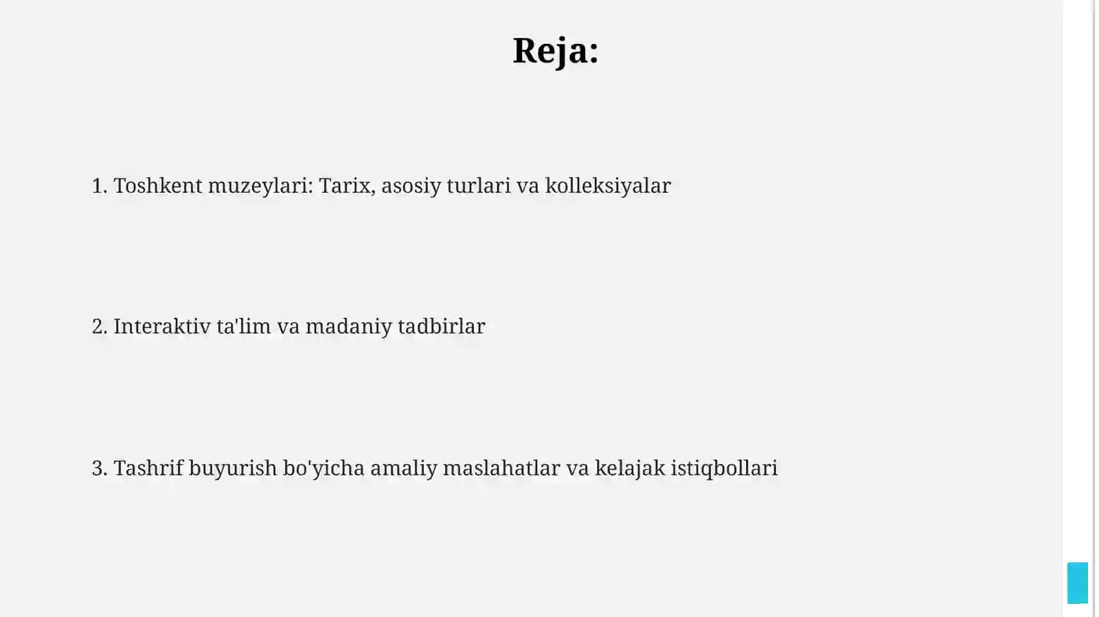 Toshkentshahridajoylashganmuzeylarfaoliyati 2