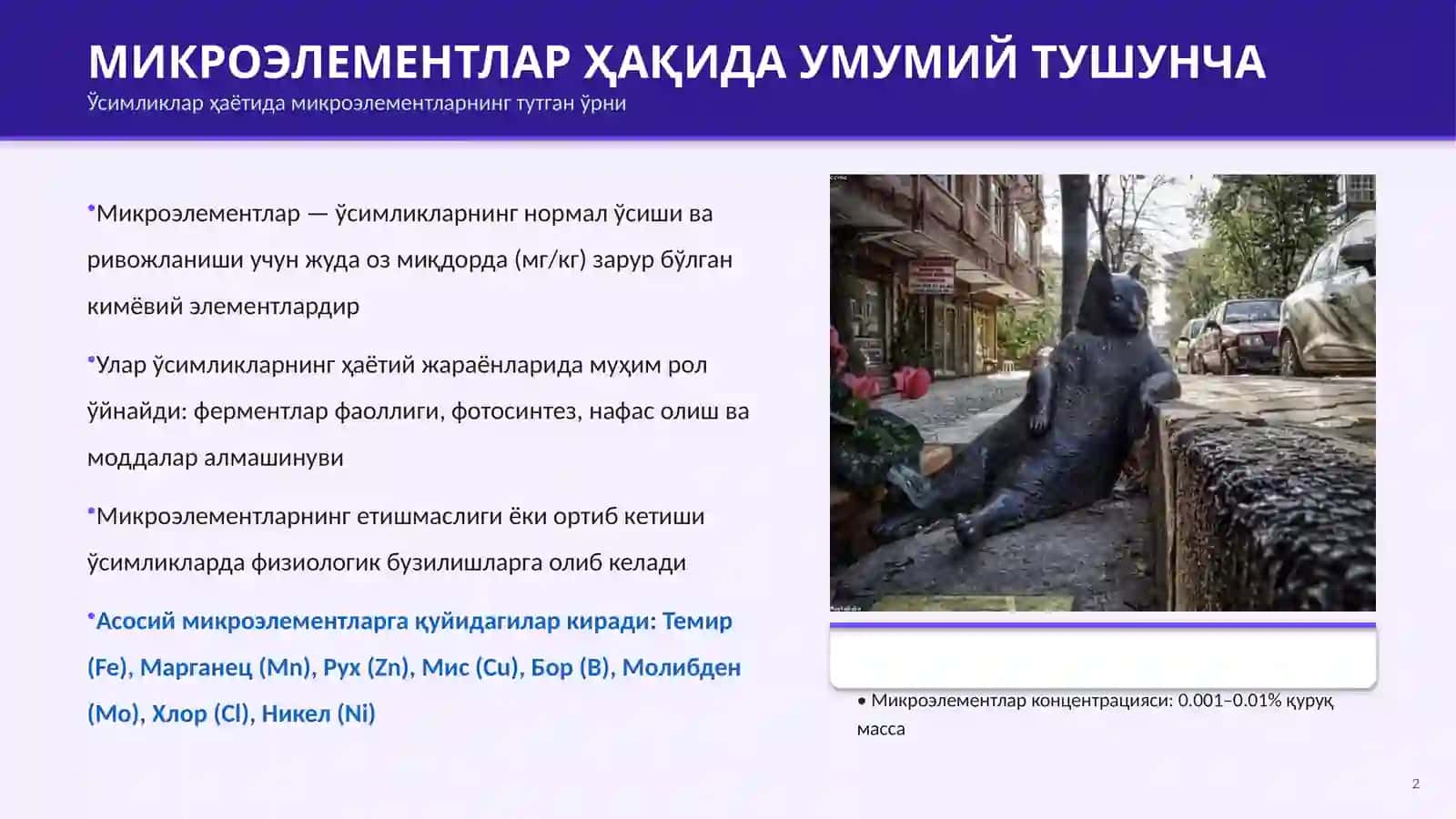 МИКРОЭЛЕМЕНТЛАР ВА УЛАРНИНГ ФИЗИОЛОГИК АҲАМИЯТИ 2