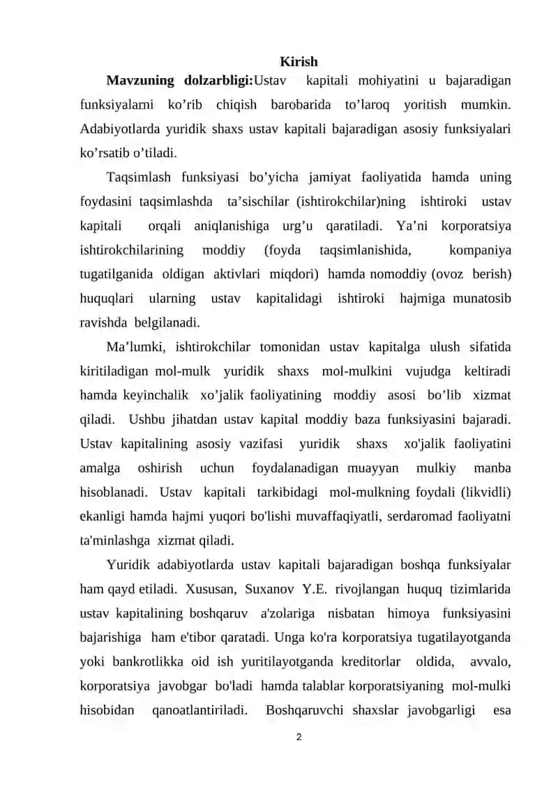 USTAV KAPITALI HISOBI 2