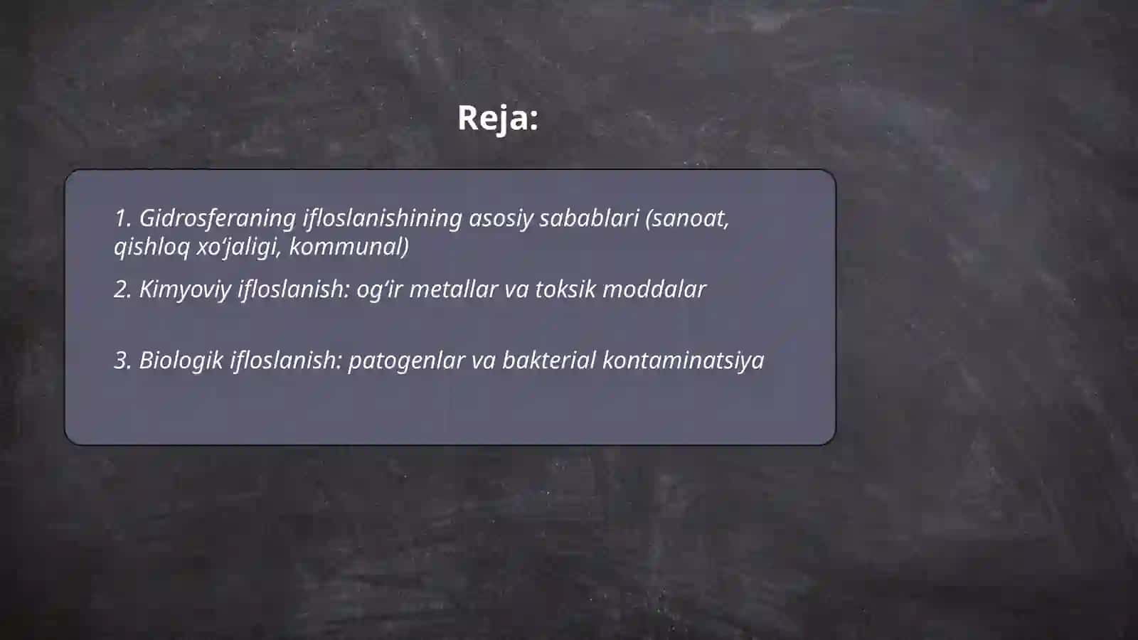 Gidrosferani ifloslanishi va uning oldini olish 2
