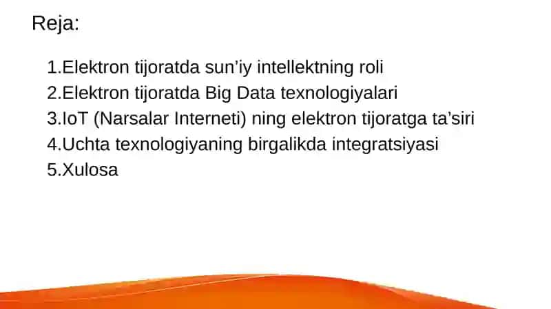 Elektron tijoratda innovatsion texnologiyalar: Sun’iy intellekt, Big Data va IoT 2