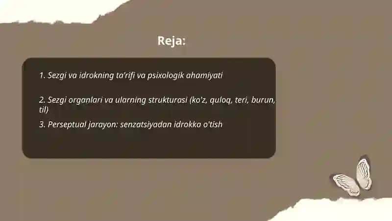Sezgi va İdrok Jarayonlari 2