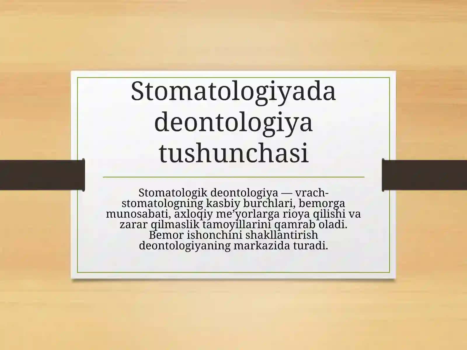 Stomatologik deontologiya 2