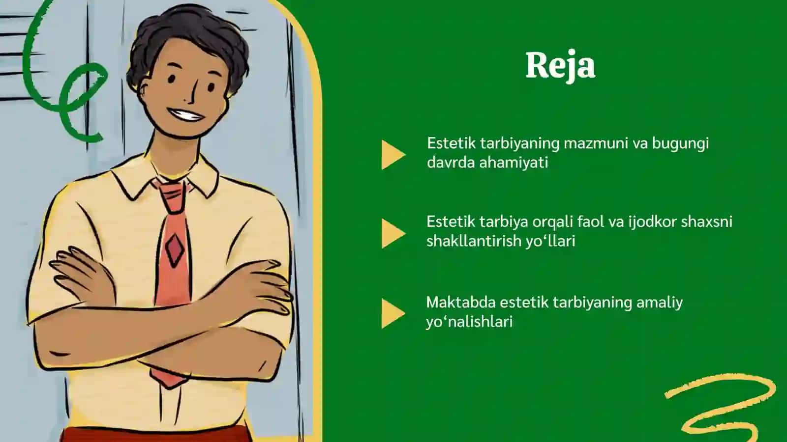 Estetik tarbiya–faol va ijodkor shaxsni tarbiyalash omili taqdimot 2