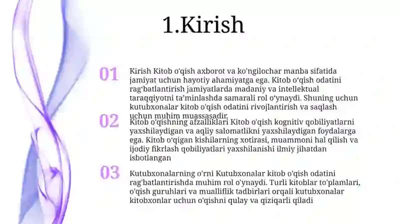 Kitobxonlik Faoliyatini Shakillantirish 2