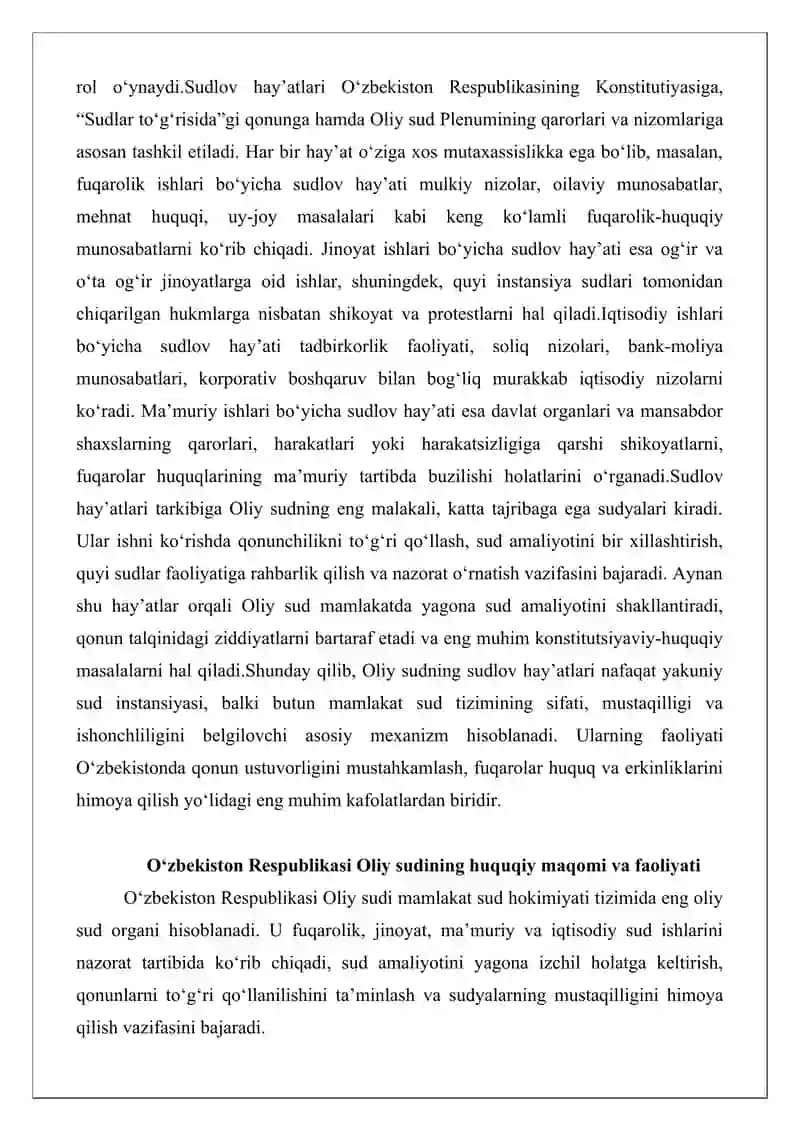 Oliy sudning sudlov hay’atlari 2