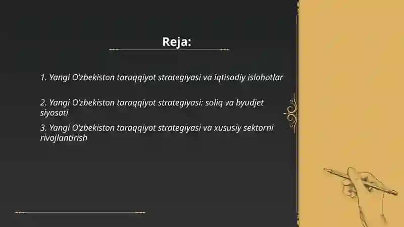Yangi òzbekiston taraqqiyot strategiyasi 2