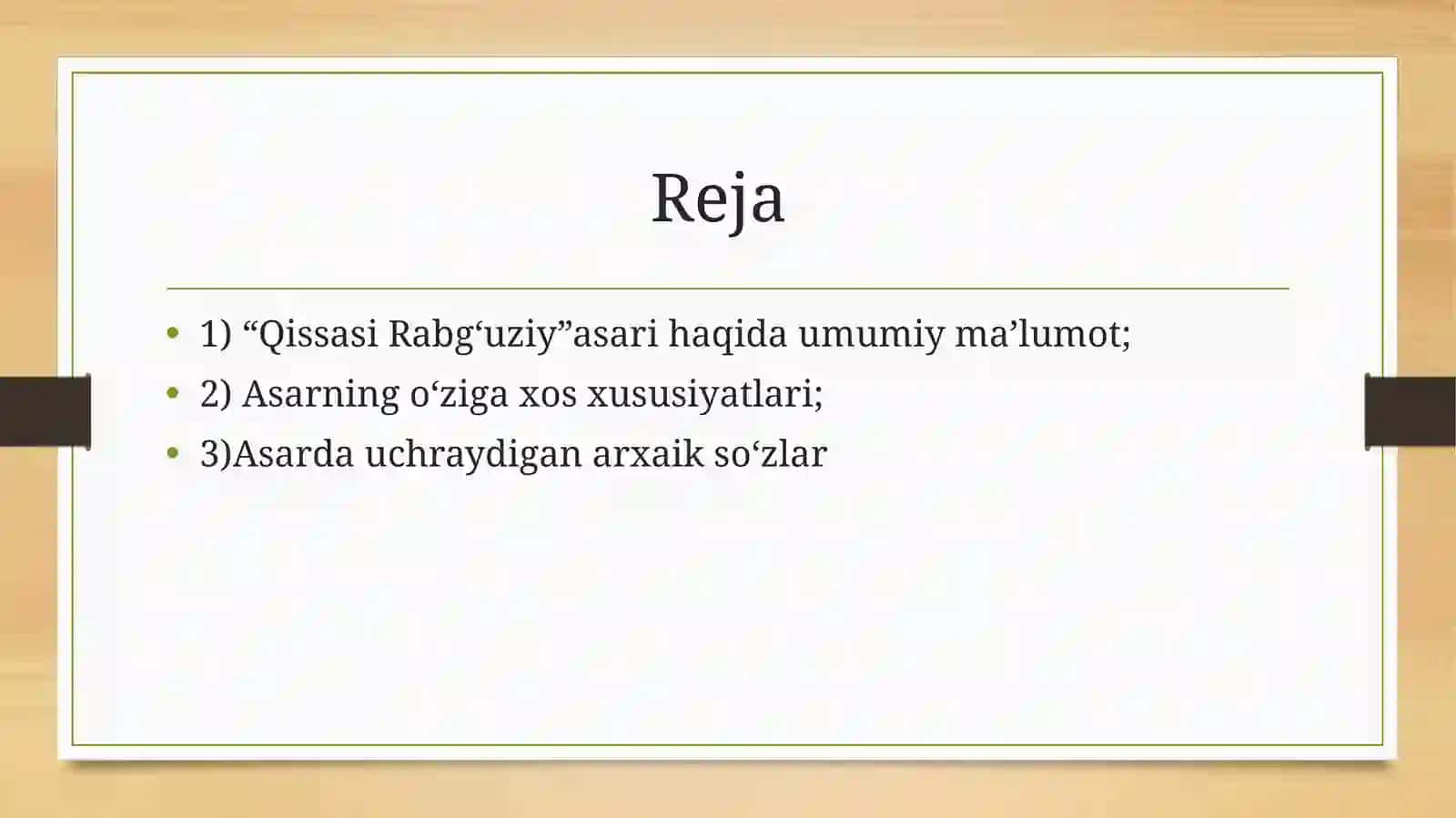 "Qissasi Rabgʻuziy" dagi arxaizmlar 2