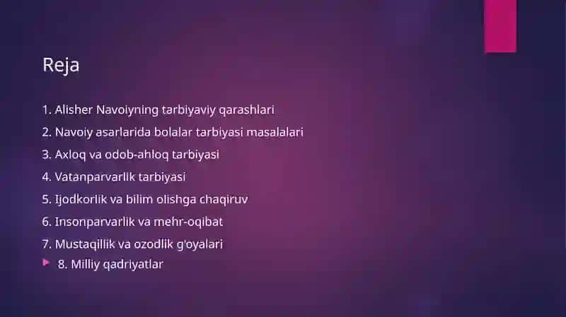 Alisher Navoiy asarlaida bolalar tarbiyasi 2