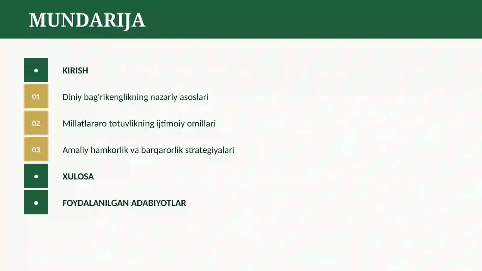 DINIY BAG’RIKENGLIK VA MILLATLARARO TOTUVLIK 2