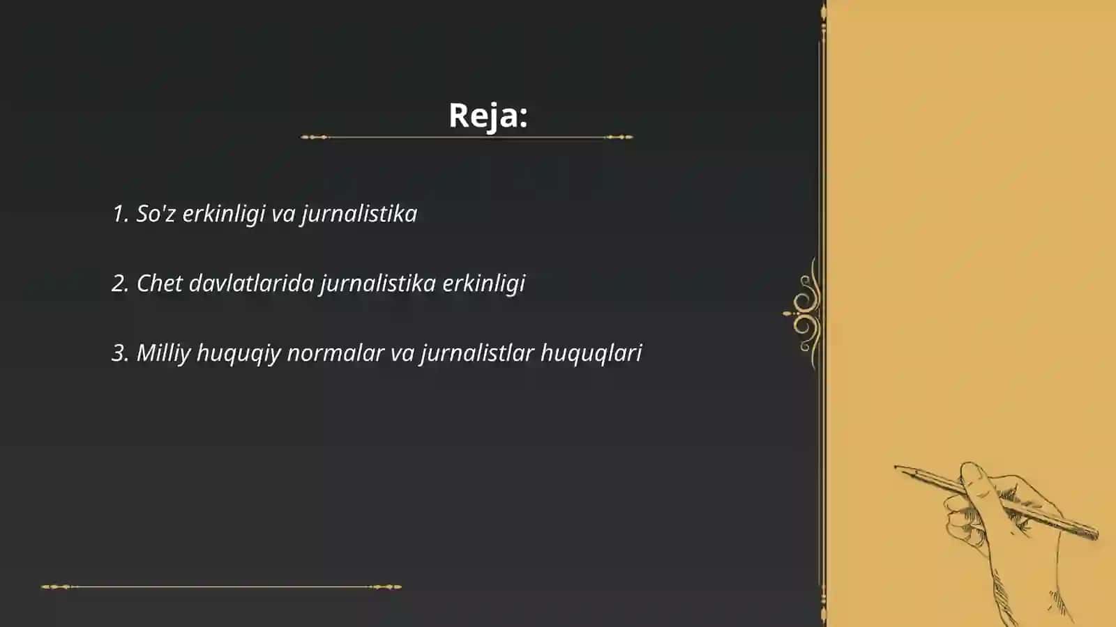 So'z erkinligi va jurnalistika 2
