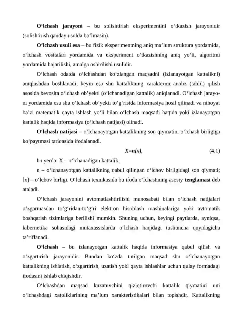 O`lchash usullari va turlari 2