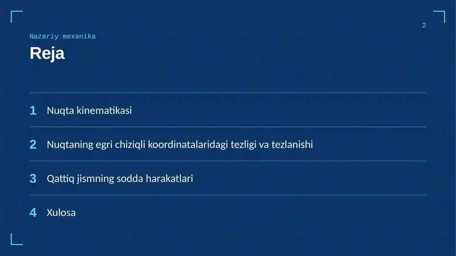 Kinematika 2