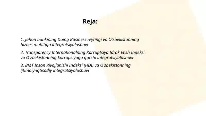 O'zbekistonning eng yangi tarixi fanidan tayyorlagan taqdimoti 2