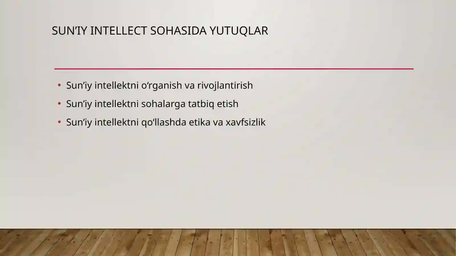Sun’iy intellect sohasida yutuqlar 2
