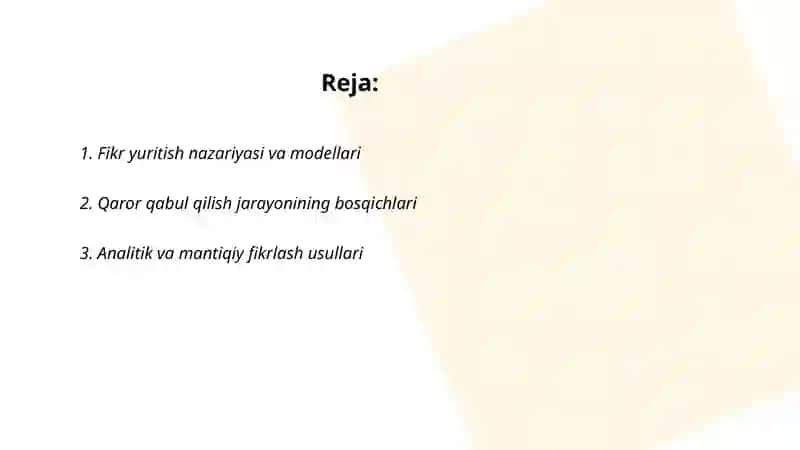 KOGNITIV PSIXALOGIYA FANIDAN 2-TOPSHIRIQ 2