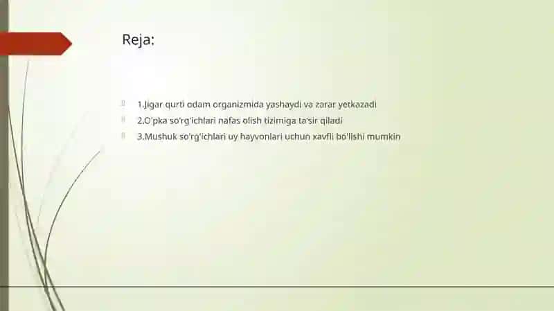 Jigar qurti, o'pka, mushuk so'rg'ichlari 2